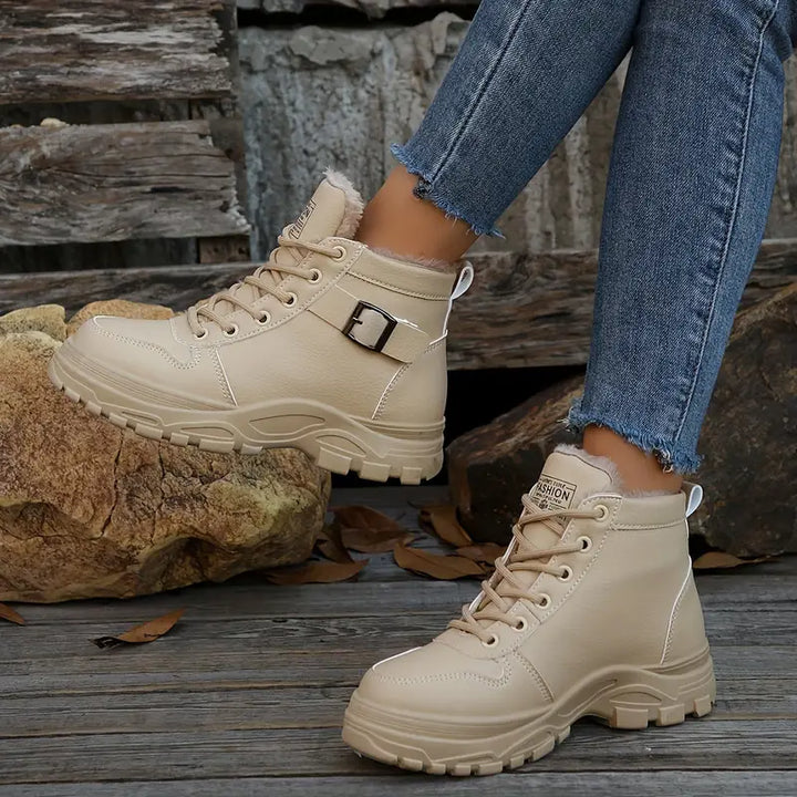 Drune | Stiefeletten mit Fellfutter - Schwarz