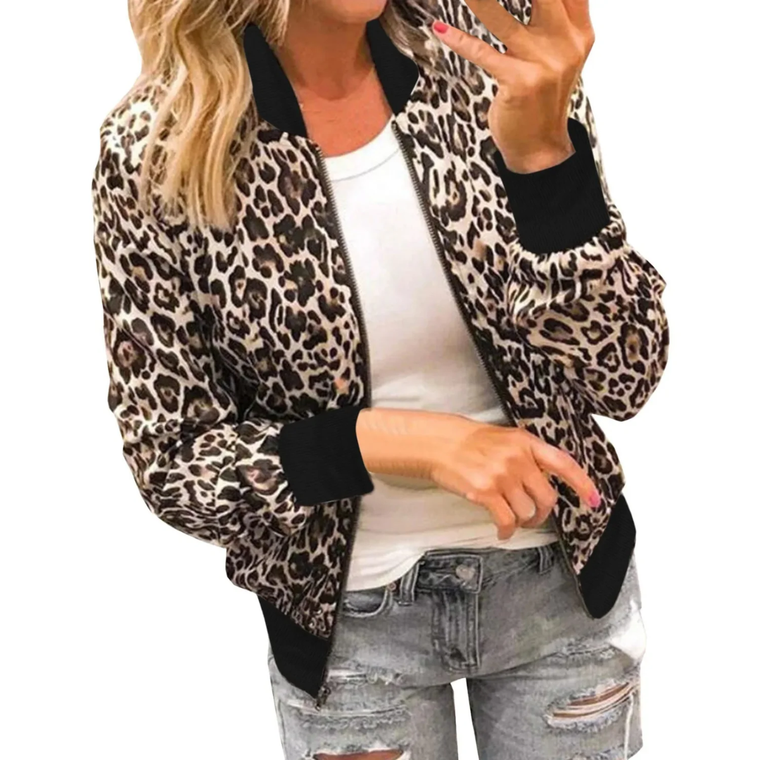 Drune | Kurz Leopardjacke für Damen