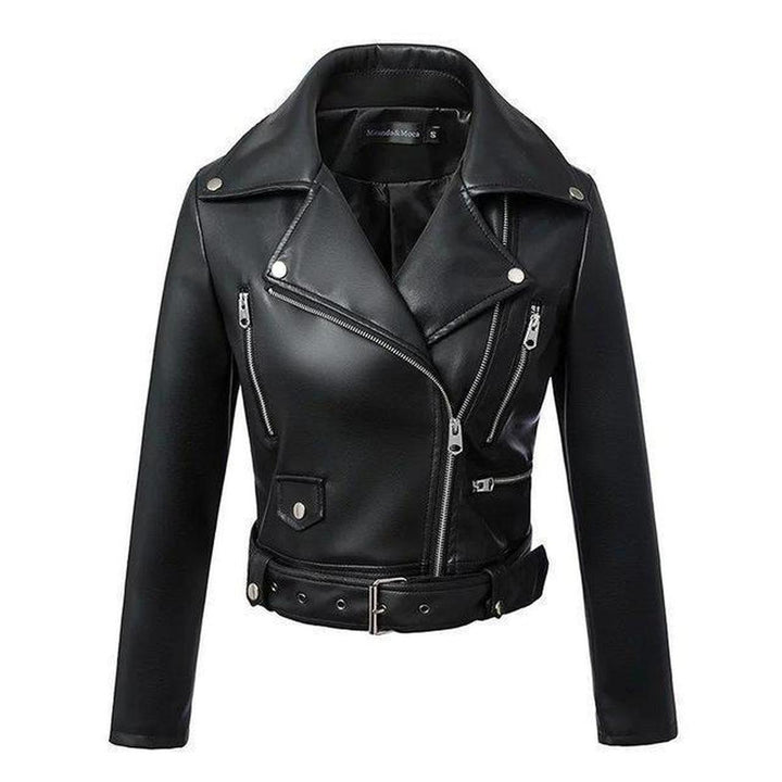 Drune | Gürtel Schwarze Kunstleder Bikerjacke