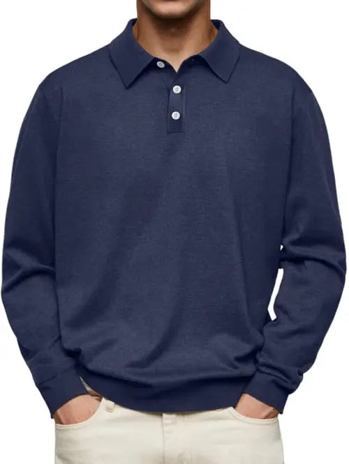 Drune | Langarm-Poloshirt Herren