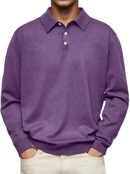 Drune | Langarm-Poloshirt Herren