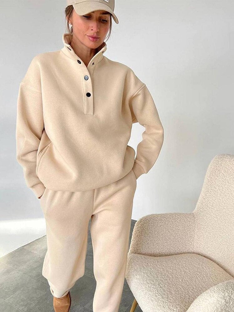 Drune | Oversized Fleece-Joggingset für Damen