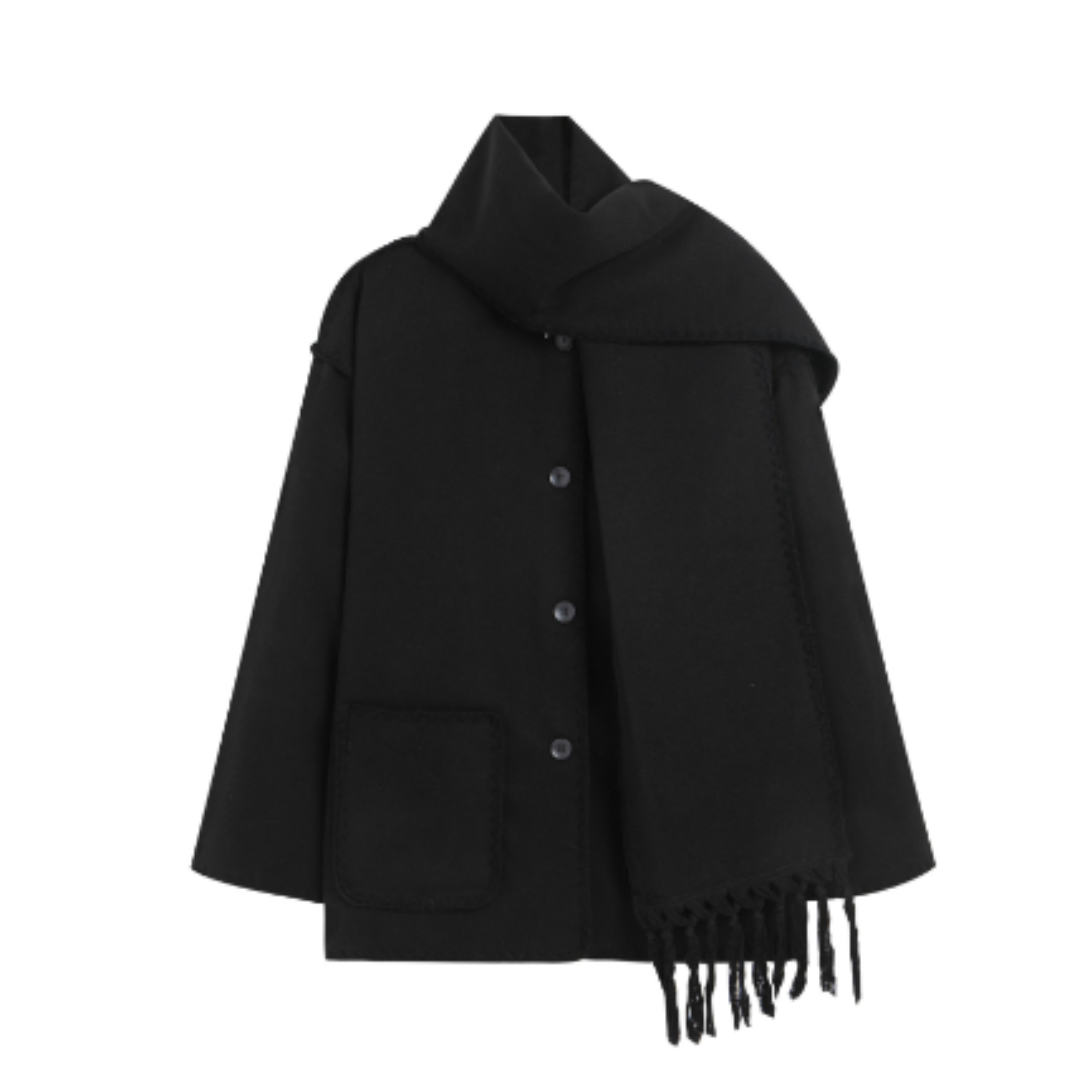 Drune | Bequeme Woll Cape Jacke