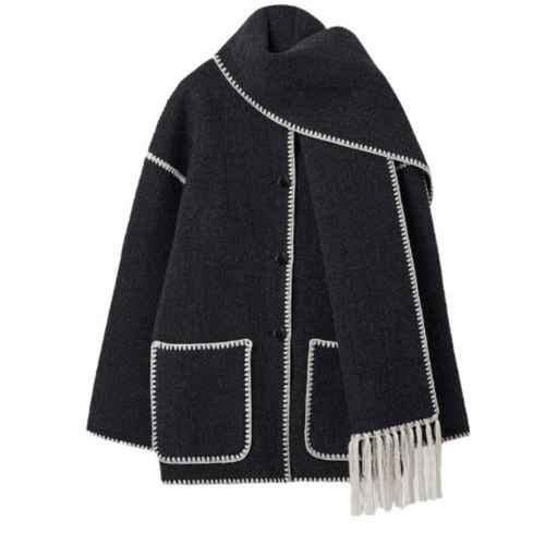 Drune | Bequeme Woll Cape Jacke