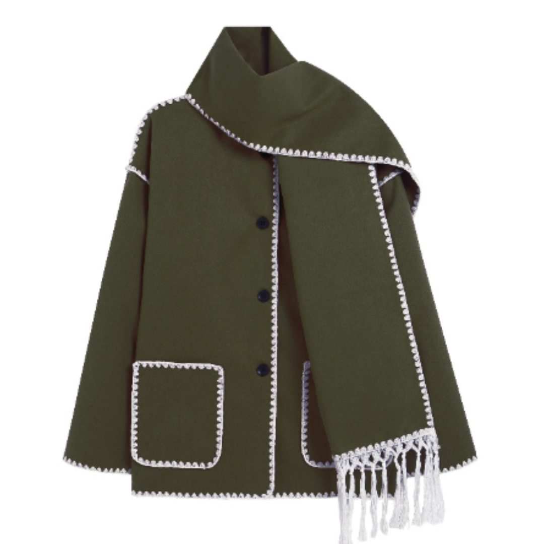 Drune | Bequeme Woll Cape Jacke