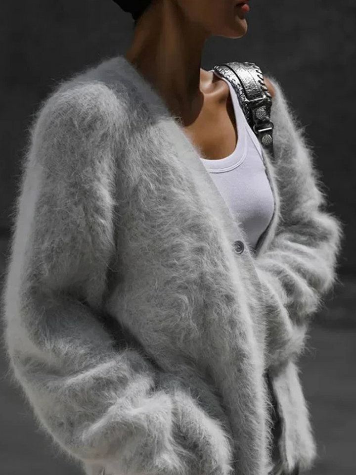 Drune | Kaschmir-Cardigan für Damen | Weicher Cardigan für Damen | Klassischer Cardigan mit Knöpfen