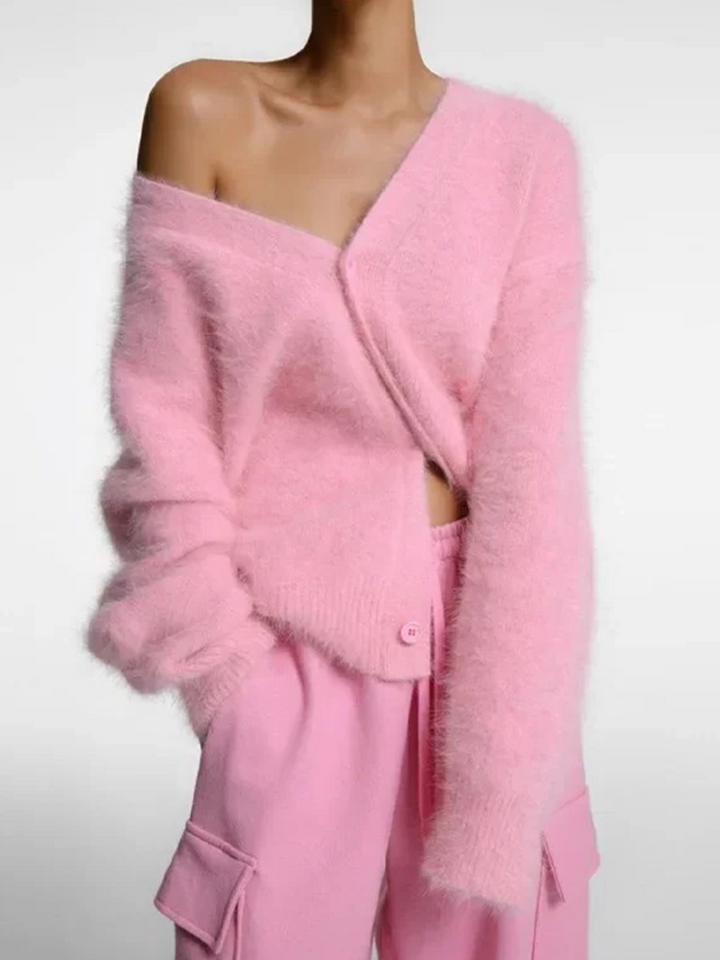 Drune | Kaschmir-Cardigan für Damen | Weicher Cardigan für Damen | Klassischer Cardigan mit Knöpfen