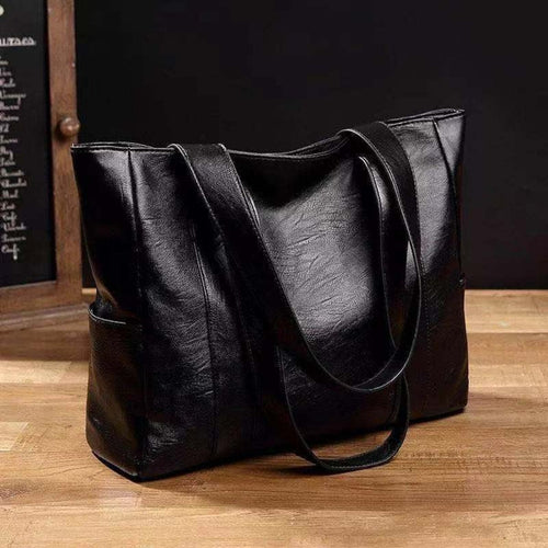 Drune | Leder Schultertasche Große Kapazität Klassischer Vintage-Stil Elegante Tragetasche für Den Alltag