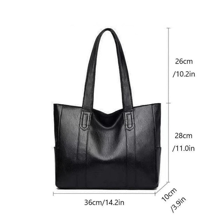 Drune | Leder Schultertasche Große Kapazität Klassischer Vintage-Stil Elegante Tragetasche für Den Alltag