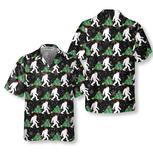 Drune | Bigfoot Für Weihnachten Hawaiian Shirt, Bigfoot Weihnachts Shirt, Lustige Weihnachtsgeschenk Idee