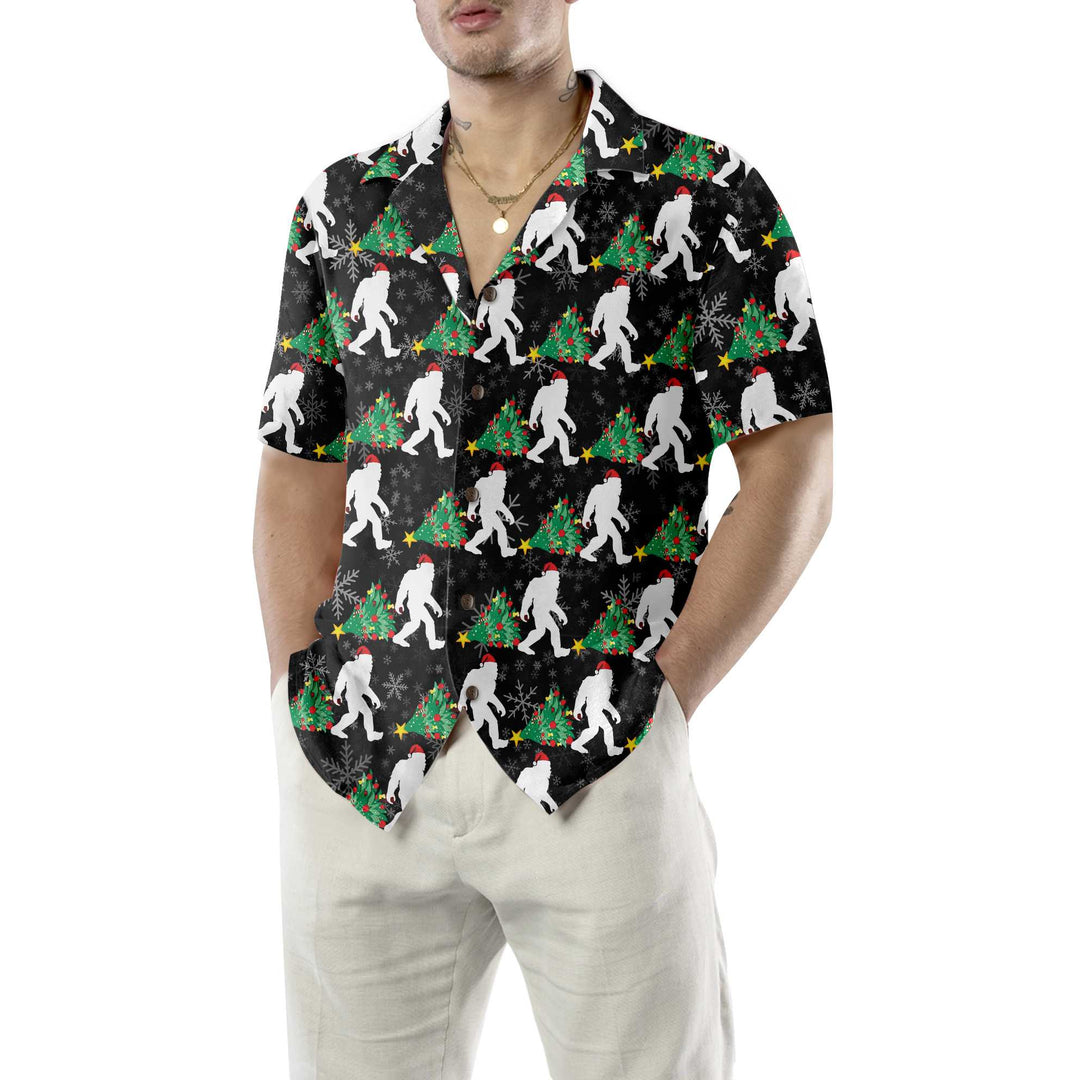 Drune | Bigfoot Für Weihnachten Hawaiian Shirt, Bigfoot Weihnachts Shirt, Lustige Weihnachtsgeschenk Idee