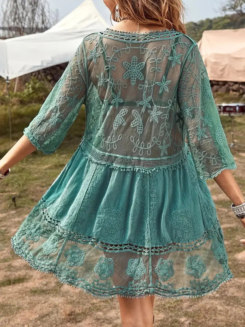 Drune | Cover Up Lace Durchschauen Cover Up Kleid Boho-Stil