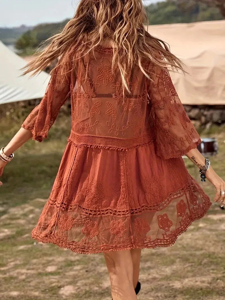 Drune | Cover Up Lace Durchschauen Cover Up Kleid Boho-Stil