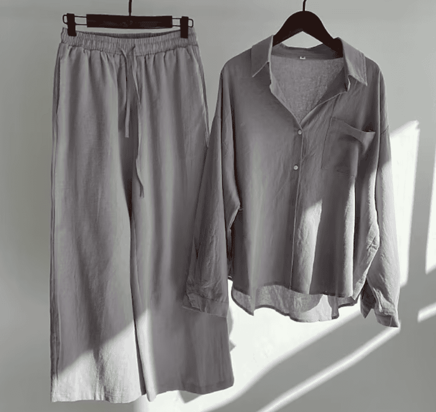 Drune | Leinen-Sommer-Set mit langer Hose und Shirt