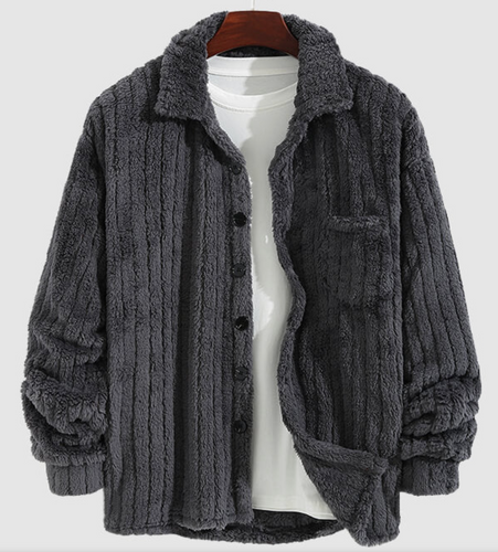 Drune | Lässige, Warme, Einfarbige, Flauschige Fleecejacke für Herren