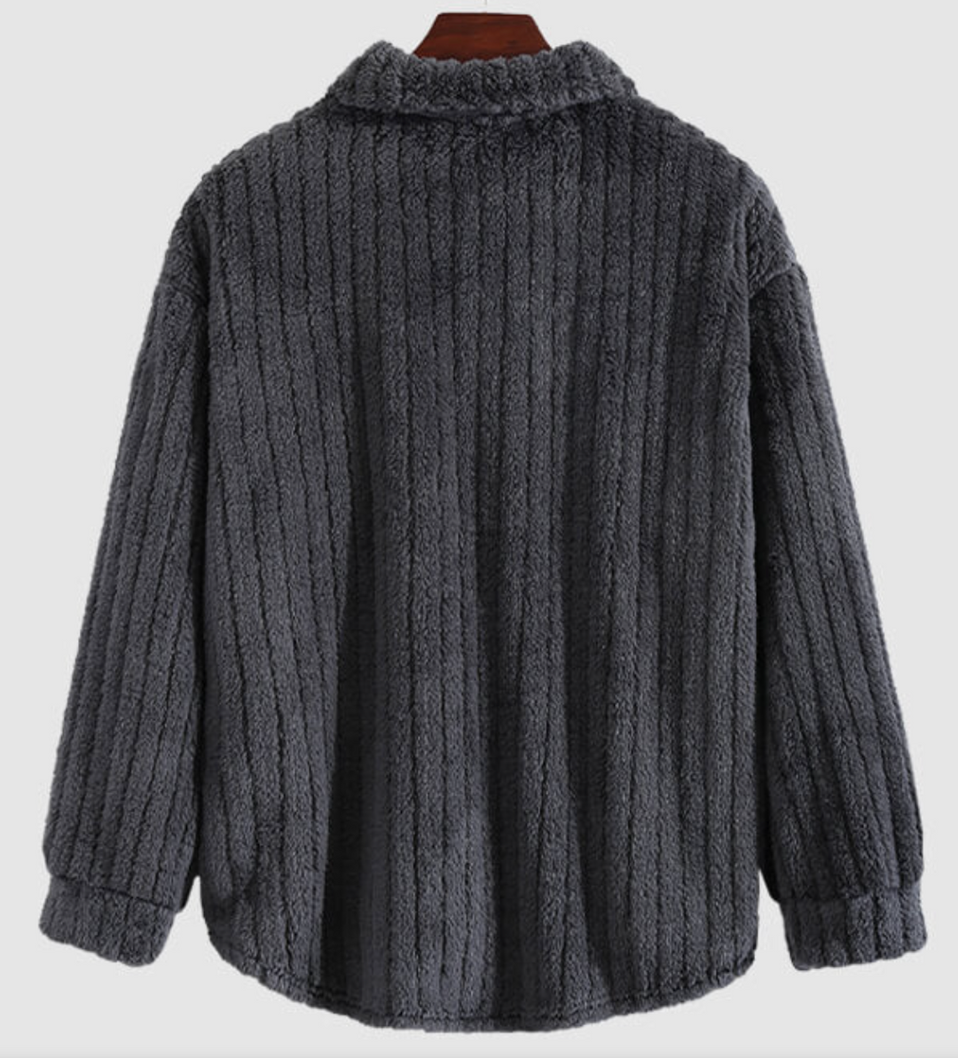 Drune | Lässige, Warme, Einfarbige, Flauschige Fleecejacke für Herren