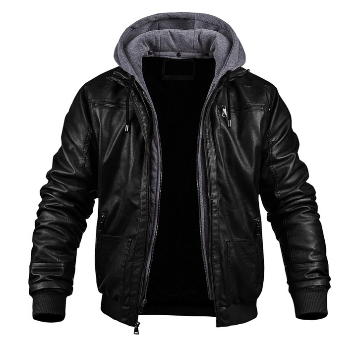 Drune | Klassische Leder-Winterjacke