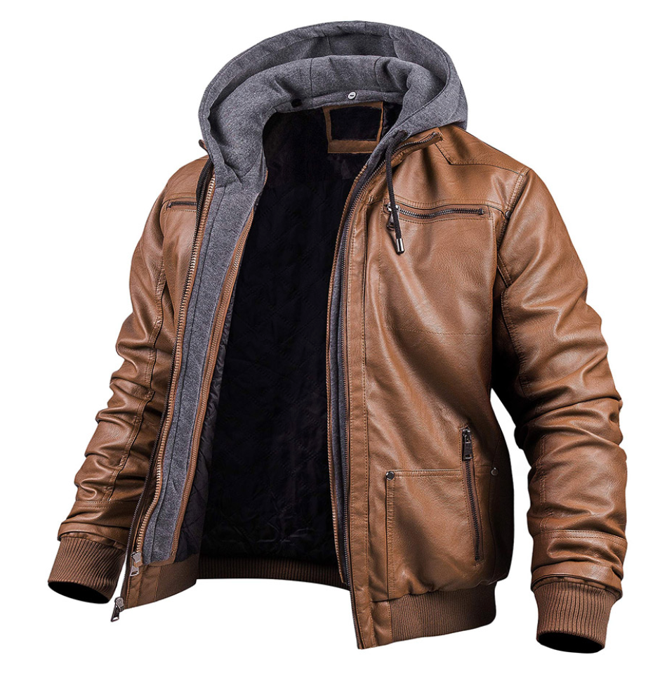 Drune | Klassische Leder-Winterjacke