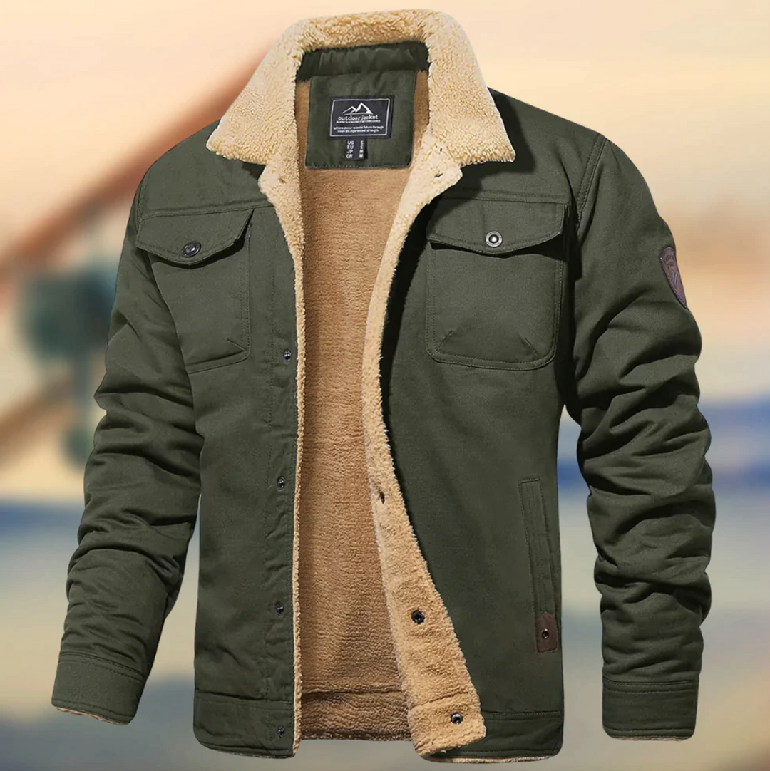 Drune | Herren Sherpa Kragen Freizeitjacke
