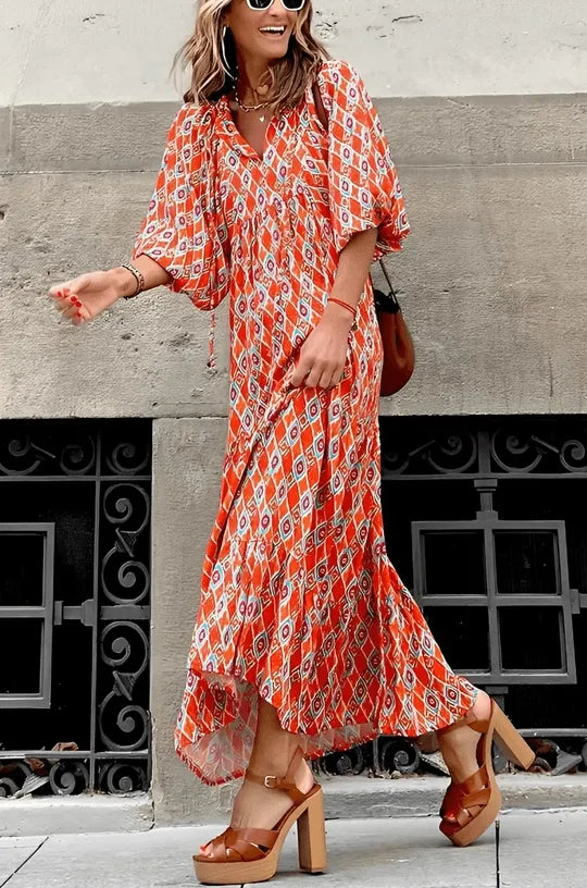 Drune | Kleid Sommer Fließende Silhouette, Angeboten Leichte Stoffe Perfekt für Sommerfeste