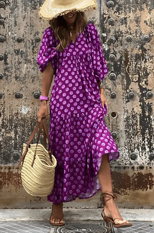 Drune | Kleid Sommer Fließende Silhouette, Angeboten Leichte Stoffe Perfekt für Sommerfeste