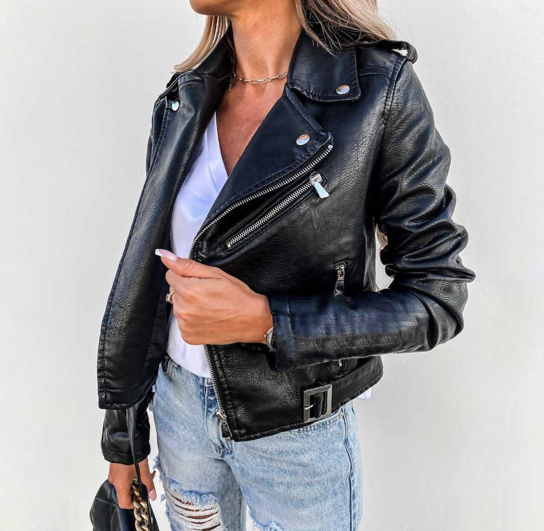 Drune | Stylische und Zeitlose Damen-Lederjacke.