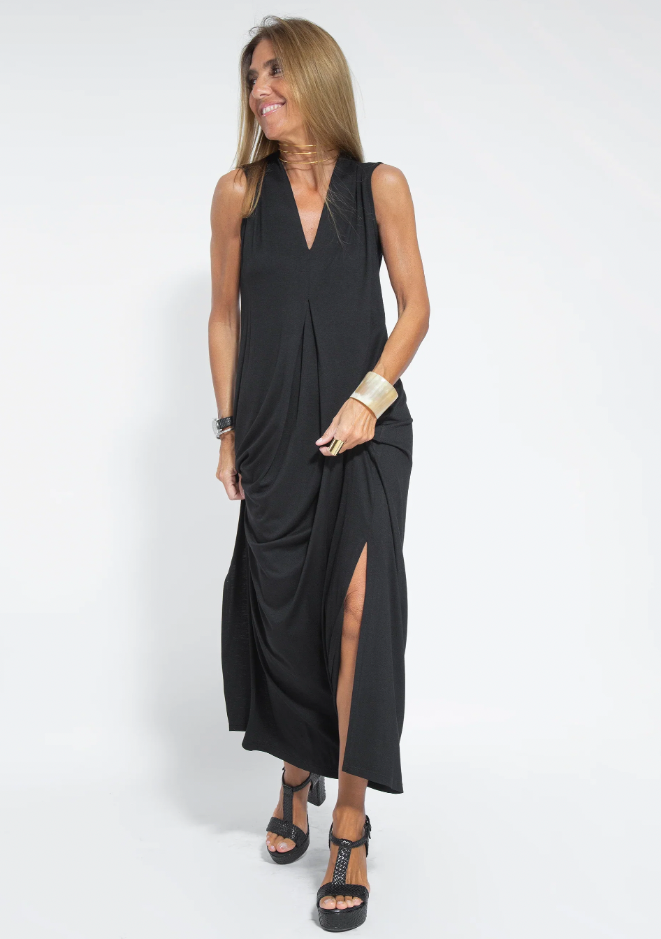 Drune - Ensemble bestehend aus einem langen, figurformenden Kleid und einer Weste