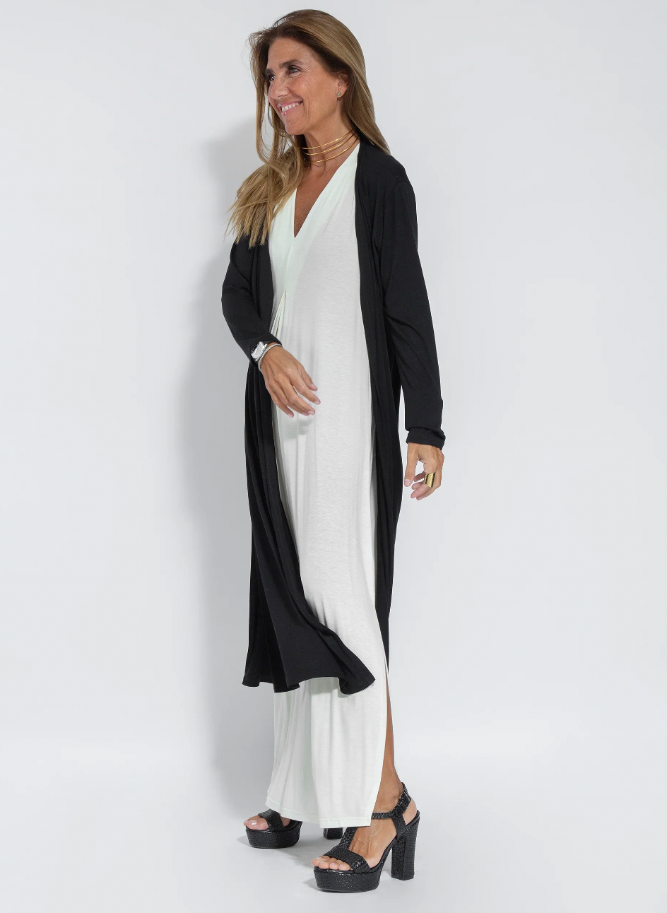 Drune | Set mit Langem, Schlank Machendem Kleid und Weste