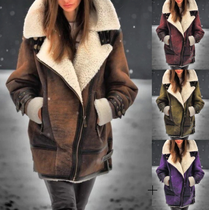 Drune | Gepolsterte Jacke Aus Kunstleder mit Warmer Plüschfutter