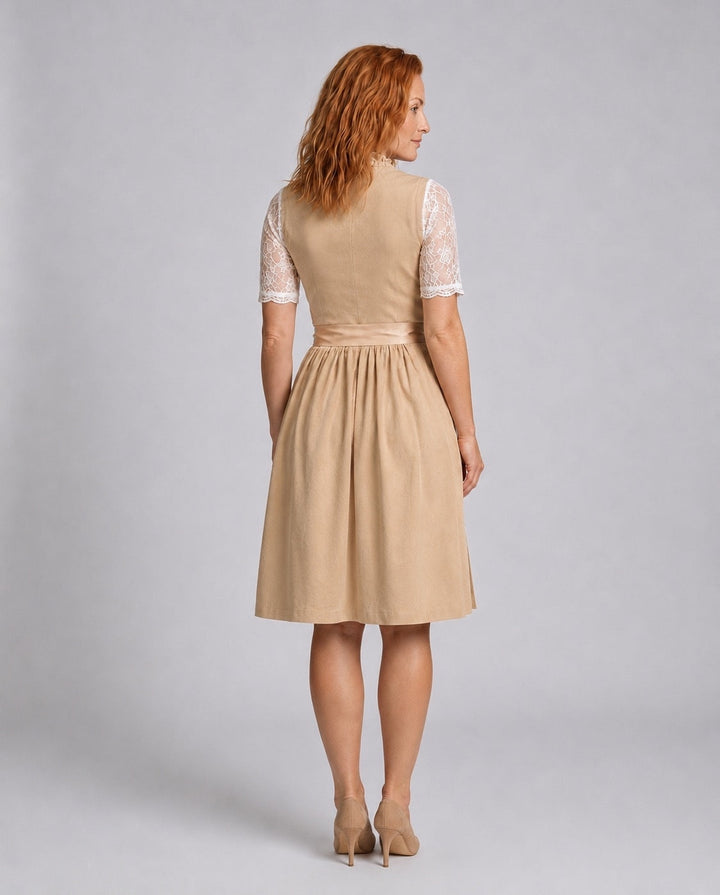 Drune | Traditionelles Deutsches Dirndlkleid mit Schnürmieder und Spitzenbluse