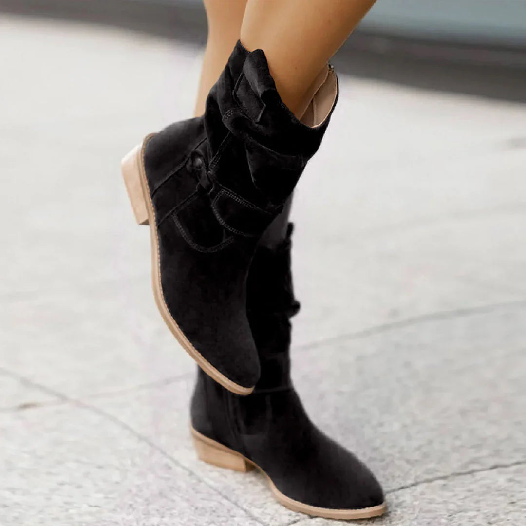 Drune | Hochhackige Stiefel mit Riemen