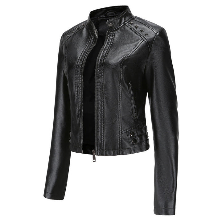 Drune | Elegante Lederjacke mit einzigartigen Details für Damen