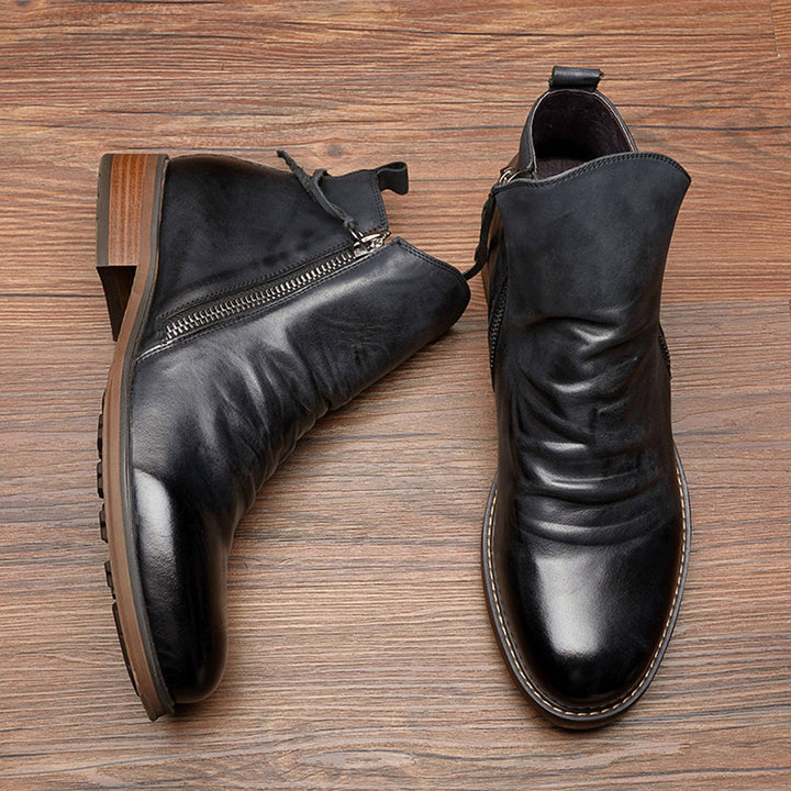 Drune - Lässige Herbst Stilvolle Stiefel mit Reißverschluss für Männer