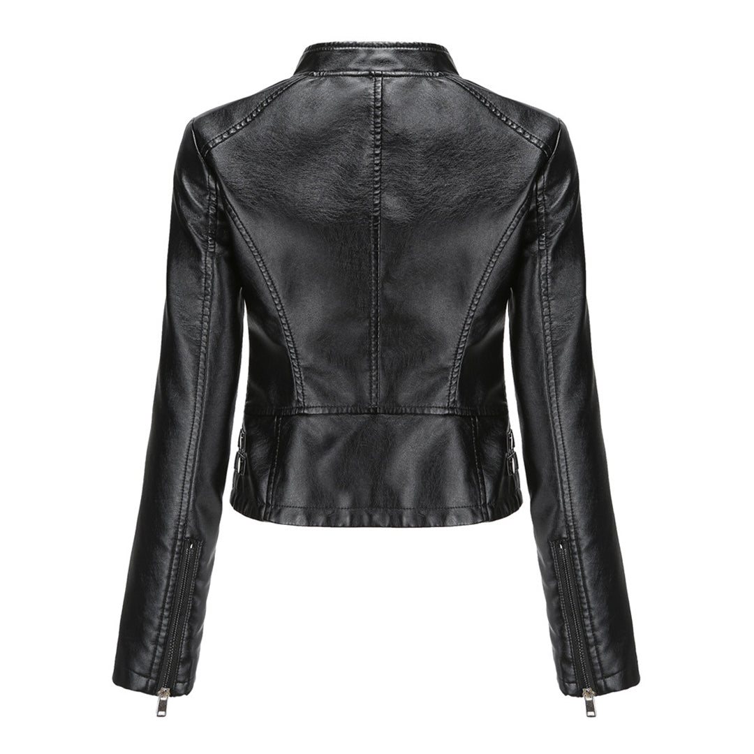 Drune | Elegante Lederjacke mit einzigartigen Details für Damen