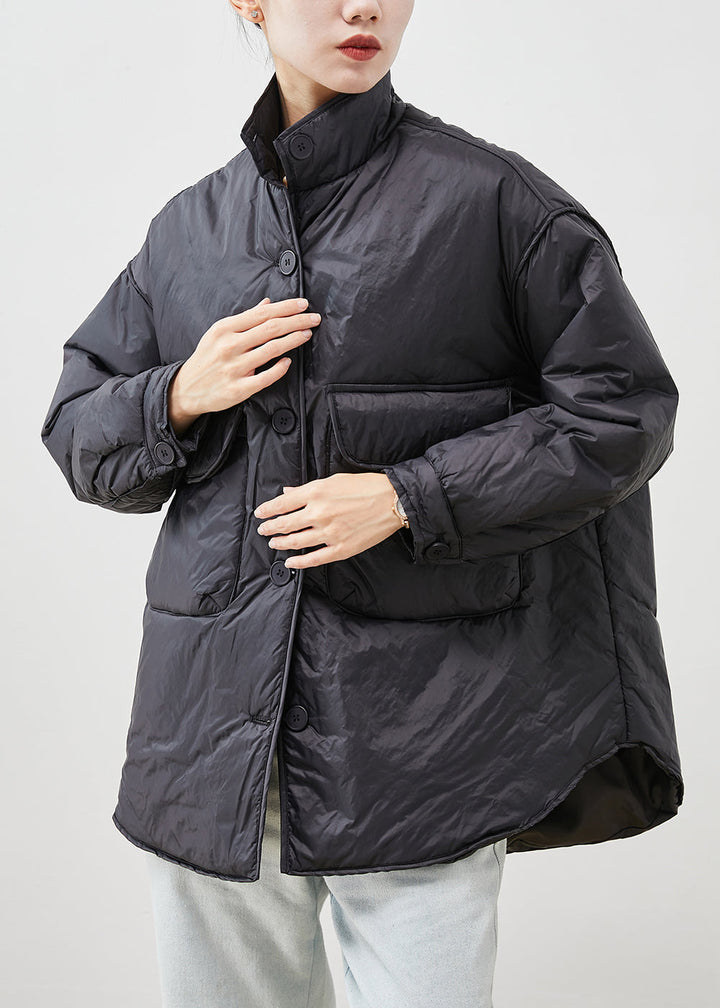 Drune | Feine Baumwollgefüllte Pufferjacken Stehkragen Taschen Winter