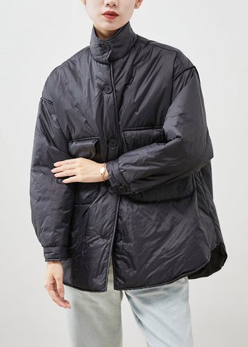 Drune | Feine Baumwollgefüllte Pufferjacken Stehkragen Taschen Winter