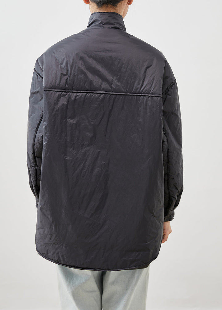 Drune | Feine Baumwollgefüllte Pufferjacken Stehkragen Taschen Winter