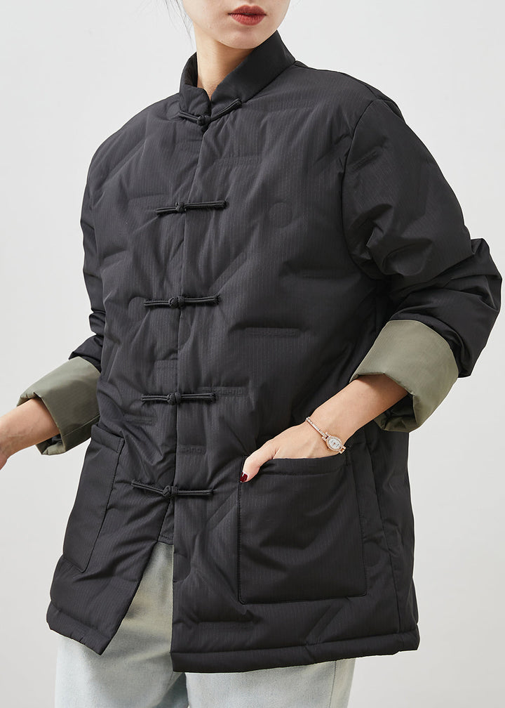 Drune | Oriental Fine Cotton Filled Coats Mandarin-Kragen
