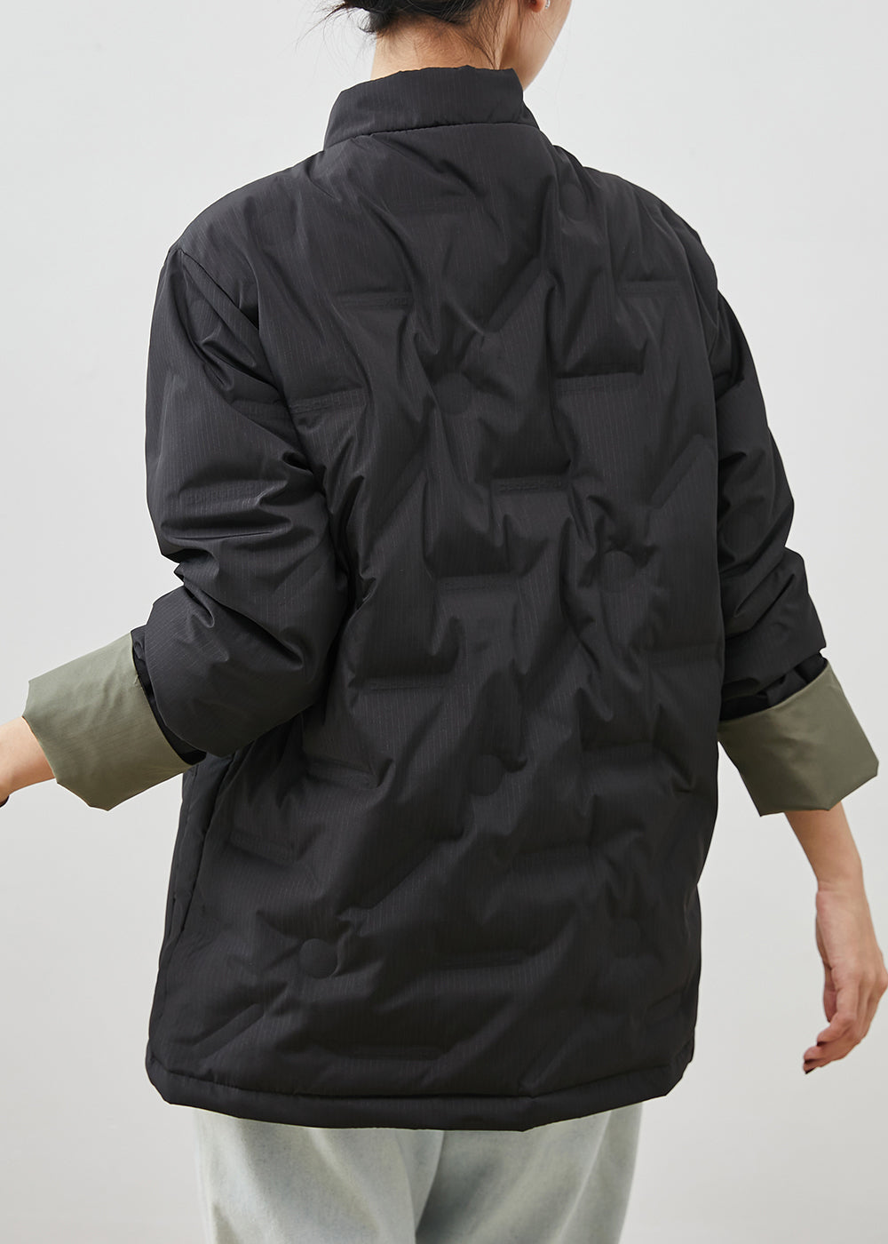 Drune | Oriental Fine Cotton Filled Coats Mandarin-Kragen