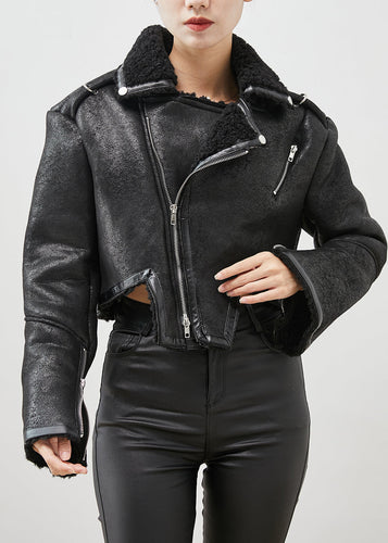 Drune | Patchwork Kunstfelljacken Asymmetrischer Reißverschluss Winter