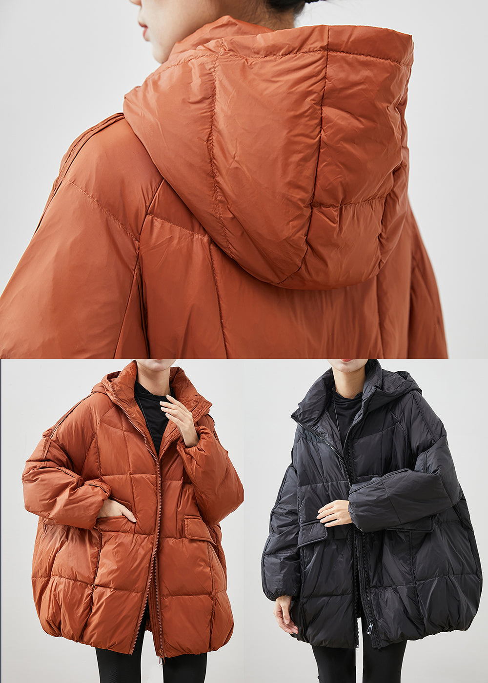 Drune | Dicke Entendaunenjacken Oversized Taschen Winter