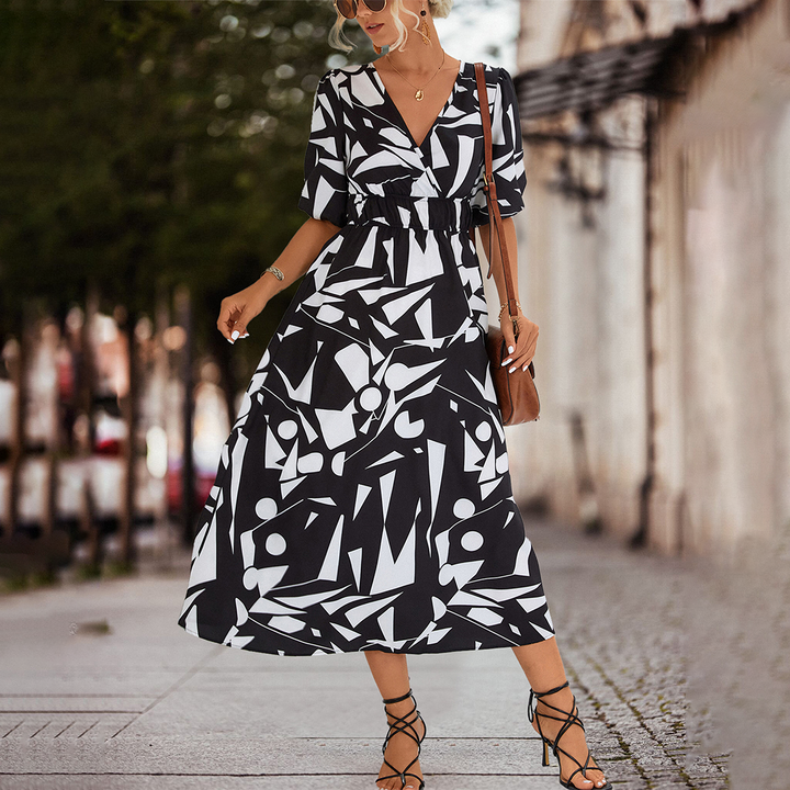 Drune | Midikleid Mit V-Ausschnitt Für Frauen