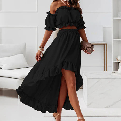 Drune | Elegantes Rüschenset Kleid