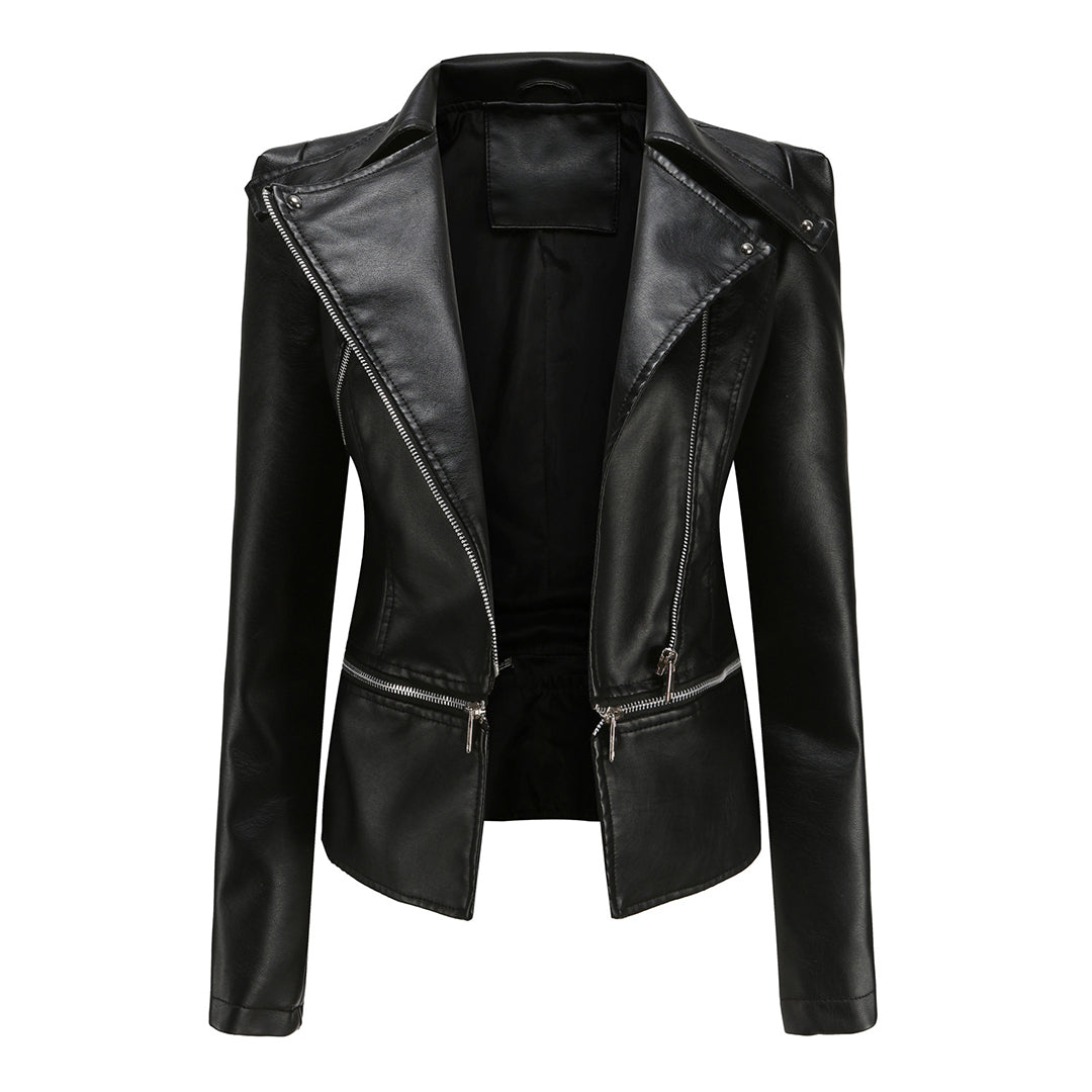 Drune | Slim Fit Bikerjacke für Frauen