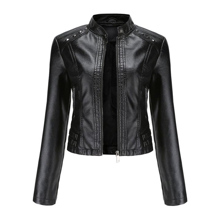 Drune | Elegante Lederjacke mit einzigartigen Details für Damen