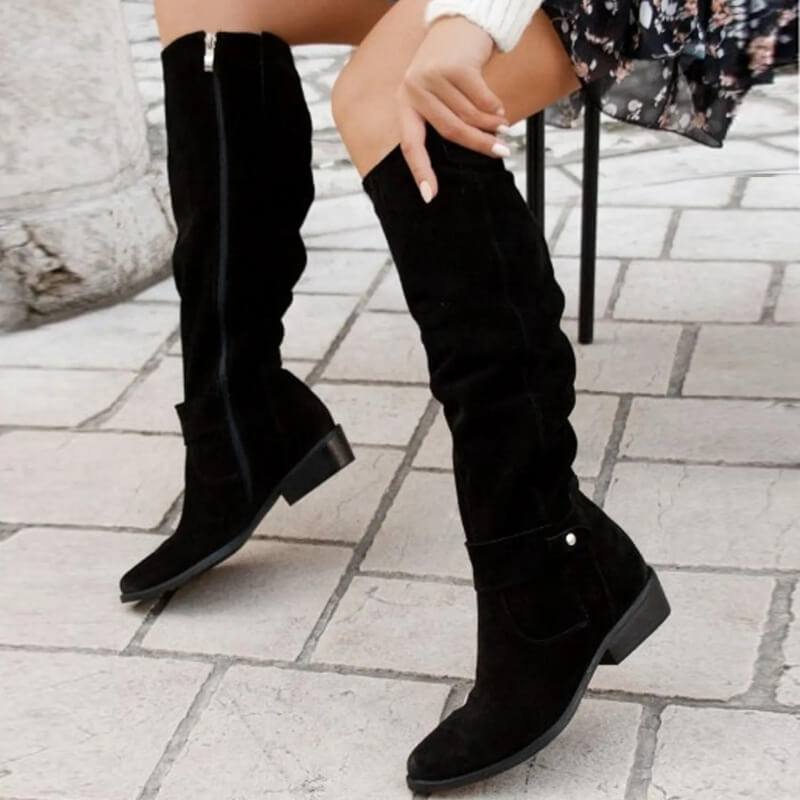 Drune | Bequeme Schwarze Winterstiefel für Damen – Strapazierfähiges und Stilvolles Damen Schuhwerk
