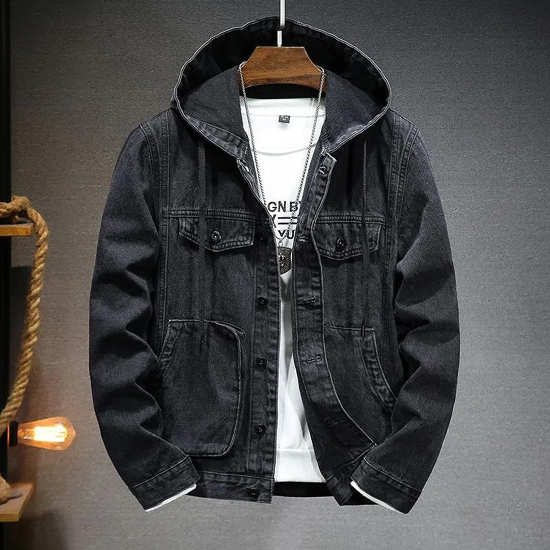Drune | Jeansjacke mit Kapuze für Männer