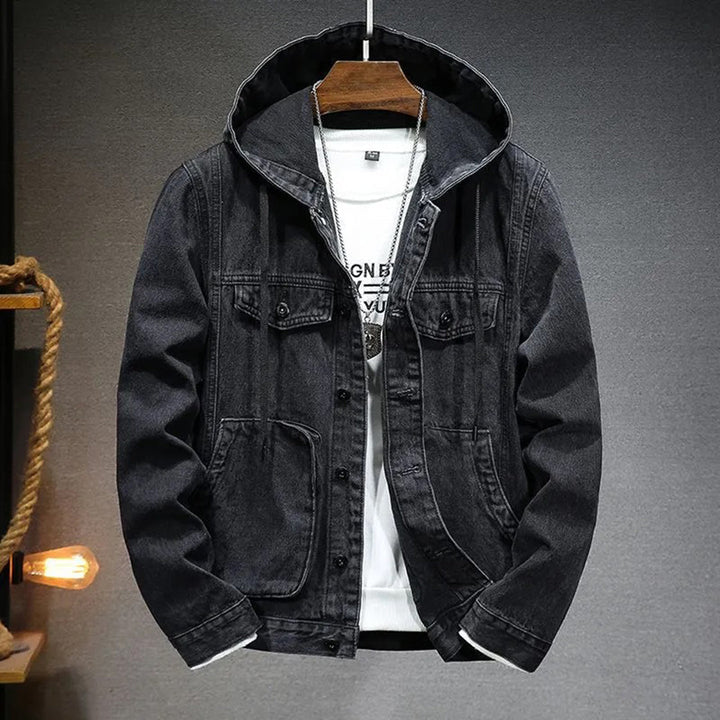 Drune | Jeansjacke mit Kapuze für Männer