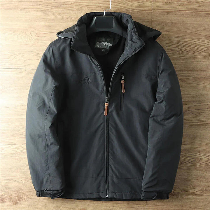 Drune |  Outdoorjacke mit Fleece-Innenfutter - Winddichte & Wasserabweisende Übergangsjacke mit Kapuze