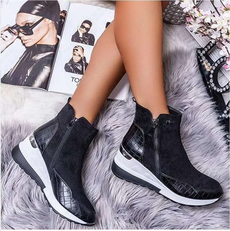 Drune | Damen Leder Absatz Stiefeletten